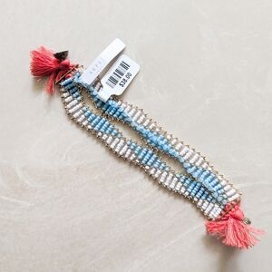 Anthropologie X Serefina Beaded Blue Bracelet